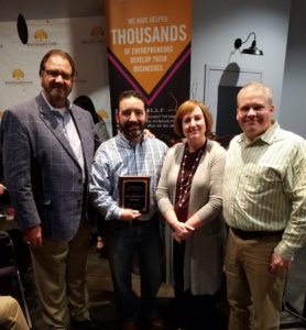 Pictured are Joshua English and Mark Hammond from Atlas Development Group along with Rick Games, Elizabethtown/Hardin County Industrial Foundation and Patricia Krausman, Small Business Development Center.