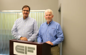 EHCIF President and COO Rick Games, left, welcomed Lincoln Trail Area Development District Executive Director Wendell Lawrence to the foundation's facility managers meeting.